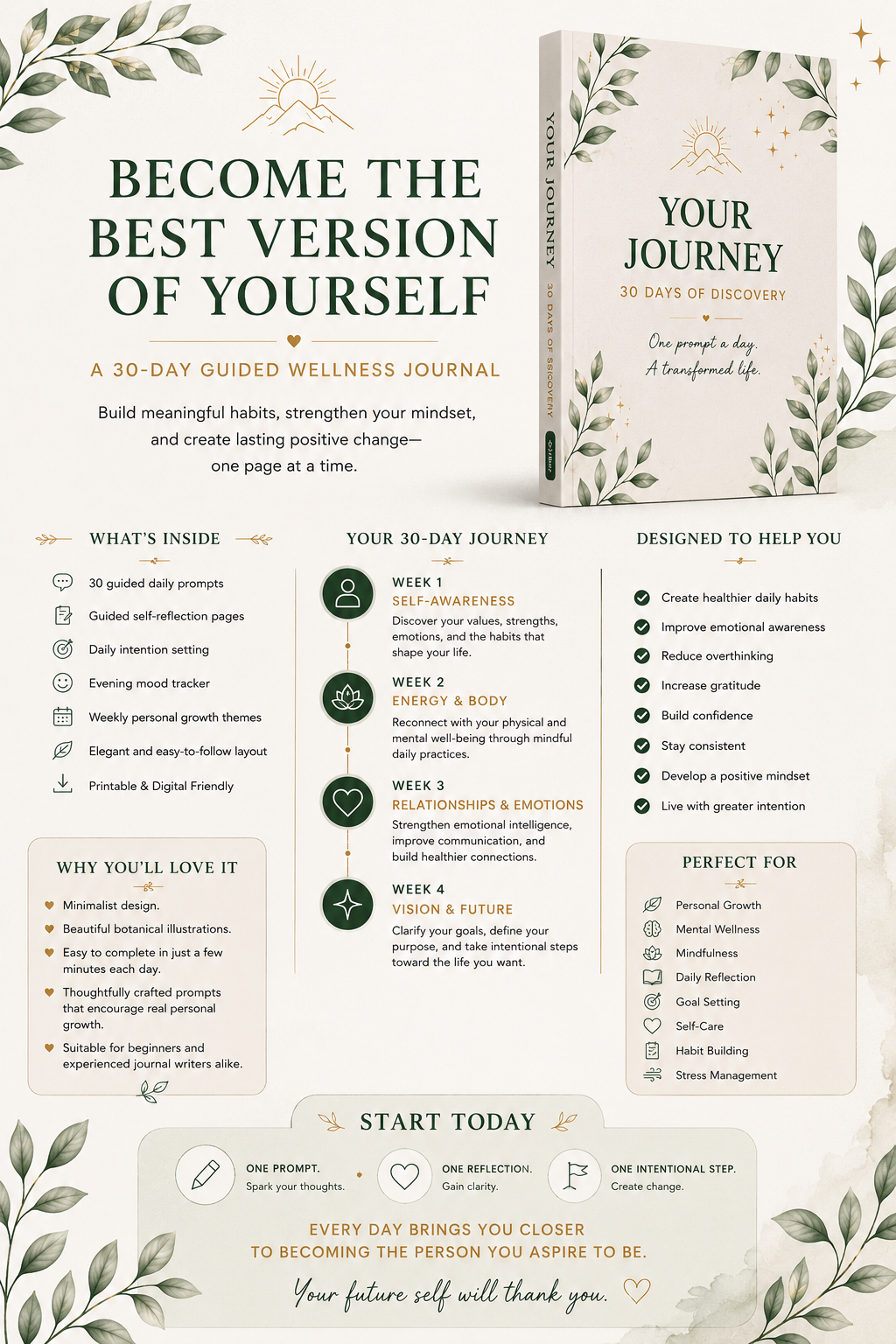 The Better You — 30-Day Guided Personal Development Journal