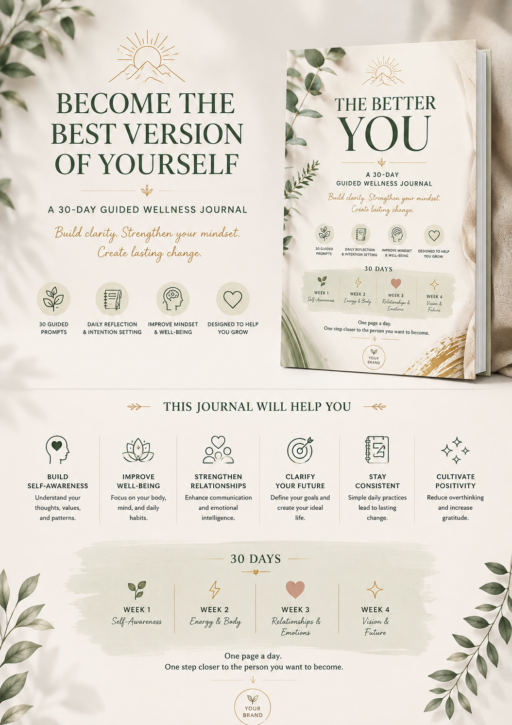 The Better You — 30-Day Guided Personal Development Journal