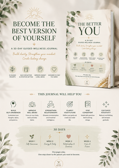The Better You — 30-Day Guided Personal Development Journal