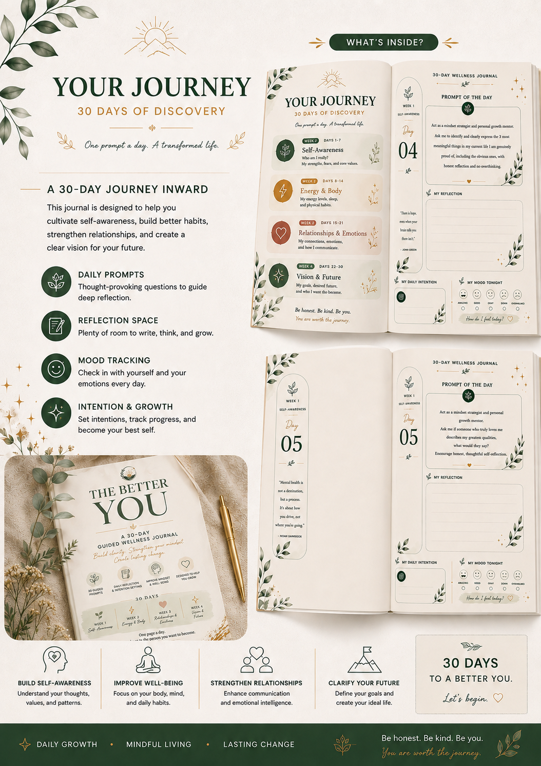 The Better You — 30-Day Guided Personal Development Journal