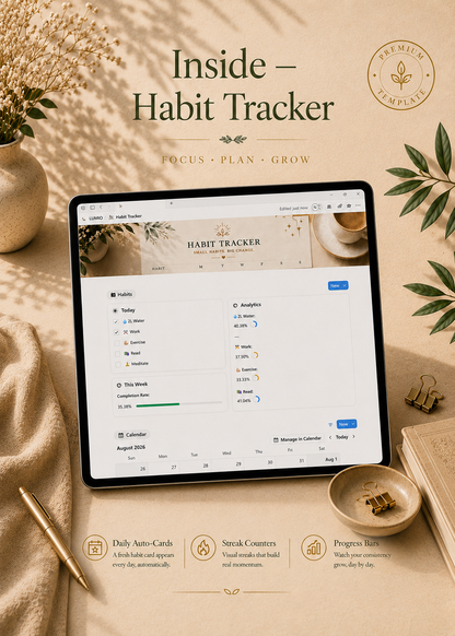 LUMIO Notion Template – All-in-One Life Dashboard (Tasks, Habits, Goals)